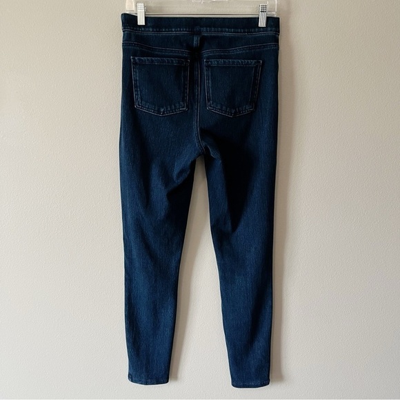 SPANX Jean-Ish Ankle Leggings Dark Blue Size Medium Shapewear Highrise Pockets - Picture 11 of 15